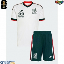 Otroški Nogometni dresi Mehika Hirving Lozano #22 Gostujoči SP 2026 Kratek Rokav (+ Kratke hlače)